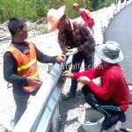 guard rail installation ศูนย์สร้างทางหล่มสัก ปริมาณรวม 7,500 เมตร