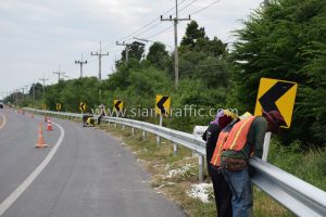 guard rails แขวงทางหลวงฉะเชิงเทรา ปริมาณงาน 1,152 เมตร