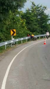 guard rail 3.2 mm. THICKNESS ; CLASS I TYPE II ปริมาณงาน 1,244 เมตร แขวงทางหลวงบุรีรัมย์