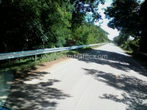 w beam guardrail ทางหลวงหมายเลข 3206 ตอนควบคุม 0101 ตอน ปากท่อ – ท่ายาง ปริมาณงาน 1,344 เมตร