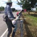 ราวเหล็กลูกฟูกกันอันตราย ติดตั้งบนทางหลวงหมายเลข 2159 และ 2179