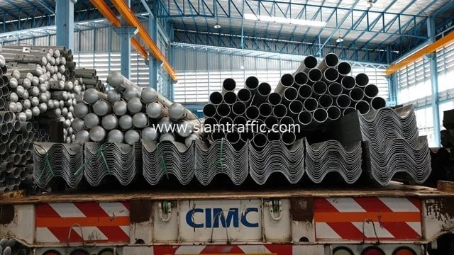 Guard rail โครงการสายกาฬสินธุ์-บรรจบทางหลวงหมายเลข 12 (บ้านนาไคร้)