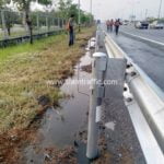 งานติดตั้ง Guard rail ตามแบบมาตรฐานกรมทางหลวง เลขที่ DWG.NO.RS-603-RS-606 มอเตอร์เวย์
