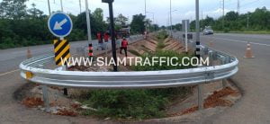 การ์ดเรล ติดตั้งที่ทางหลวงหมายเลข 230 ตอน ถนนวงแหวนรอบเมืองขอนแก่นด้านทิศตะวันตก ระหว่าง กม.6+950 - กม.16+513 (เป็นช่วง ๆ )