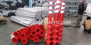 การ์ดเรล และเสาล้มลุกจราจร ส่งไปที่จังหวัดนครราชสีมา