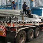 งานราวกันอันตราย สำหรับติดตั้งที่ทางหลวงหมายเลข 1 นครชุม - วังเจ้า ปริมาณงาน 1,116 เมตร