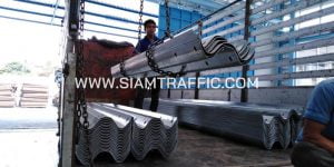 Guardrail กรมทางหลวงชนบท ปลายทางอำเภอเกาะคา จังหวัดลำปาง