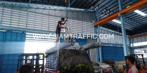 การ์ดเรล กรมทางหลวงชนบท ปลายทางอำเภอเมืองปทุมธานี จังหวัดปทุมธานี